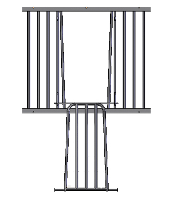 Standard Horse Stall V-Door Grill Section